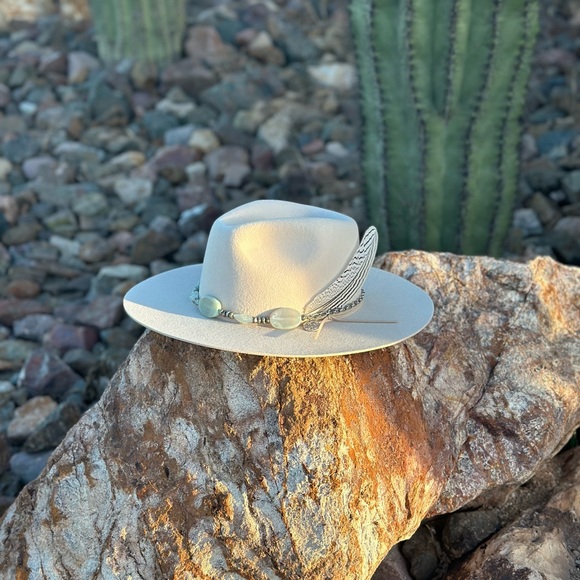 Aquamarine Fire Agate Hat Band - Picture 3 of 5